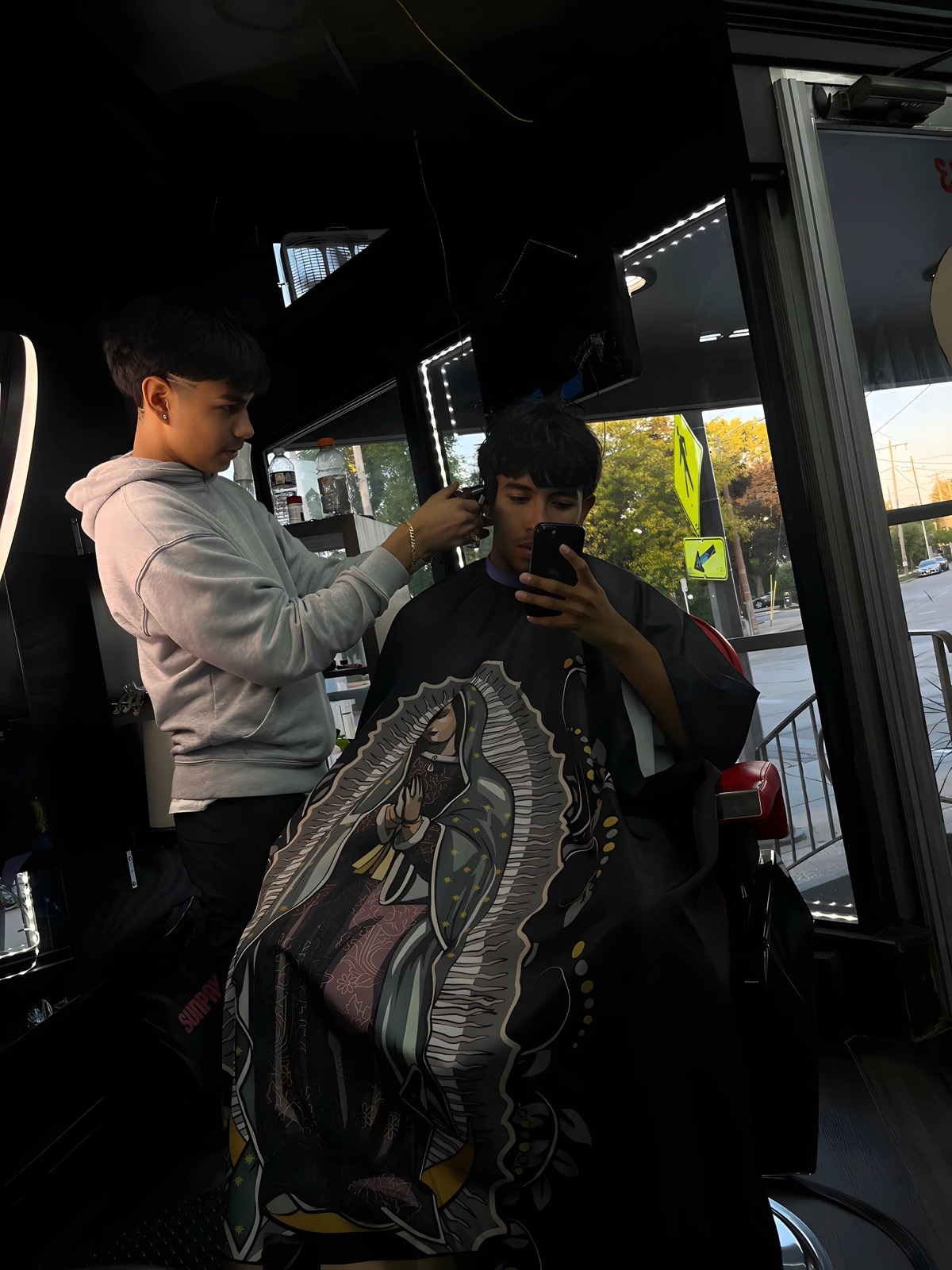 Gabriel Ramirez, barber at Boomin' Barbershop